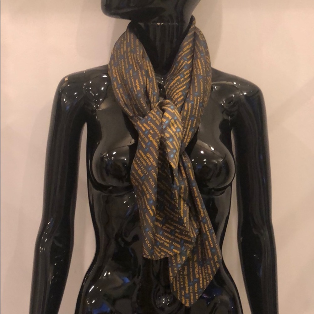 Nicole Miller Forbes Capitalist Tool Silk Scarf